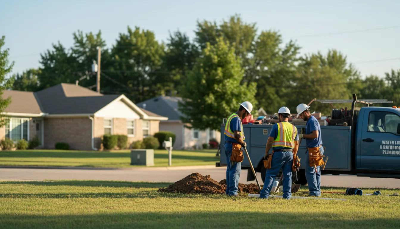 Residential water line and bathroom plumbing service in Allentown, NJ